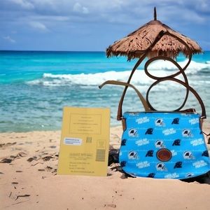 Dooney & Bourke NFL Carolina Panthers Small Zip Crossbody Handbag Purse